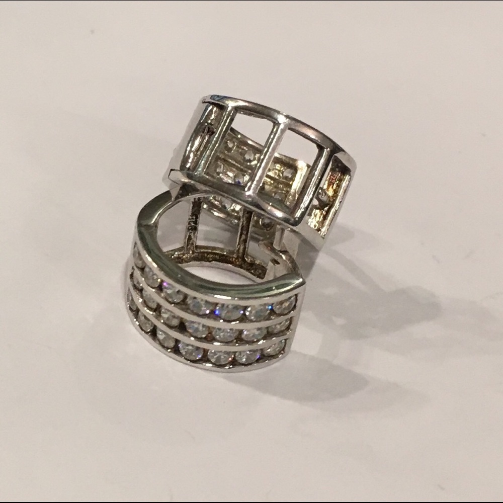 Rhinestone Cuff Earrings